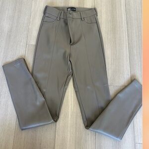 Zara Brown Leather Trousers